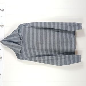 Flaw Arizona Men's XL Gray Striped Hooded Sweatshirt A56